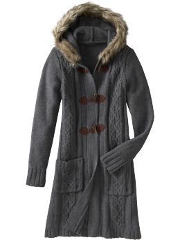 Women: Women's Toggle-Front Cable-Knit Sweater Coats - Graphite