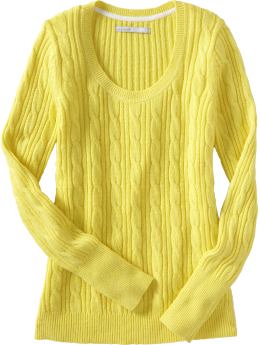 Women: Women's Scoop-Neck Cable-Knit Sweaters - Sunstreak