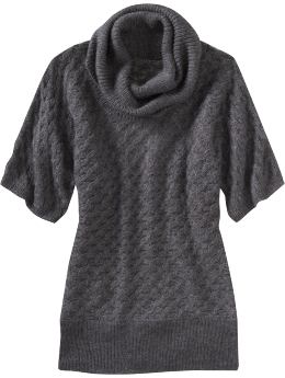 Women: Women's Open-Weave Cowl-Neck Sweaters - Graphite