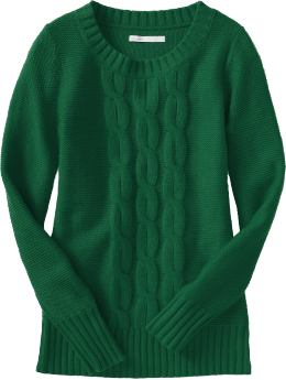 Women: Women's Cable-Knit Sweaters - Peacock