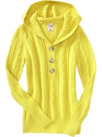 Women's Cable-Knit Button-Front Hoodies