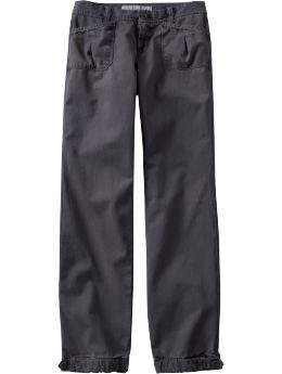 Women: Women's Button-Hem Twill Pants - Carbon