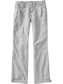 Women's Button-Hem Twill Pants