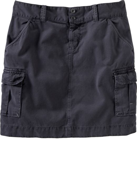 Women: Women's Twill Cargo Skirts - Carbon