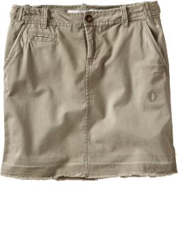 Women's Distressed Twill Pencil Skirts