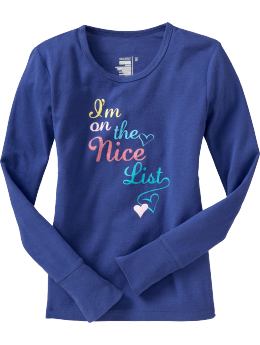 Girls: Girls Snug-Fit Sleep Tops - Blue Chip