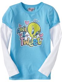 Girls Retro Pop-Culture 2-in-1 Tees