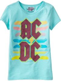 Girls Retro Rock Band Graphic Tees