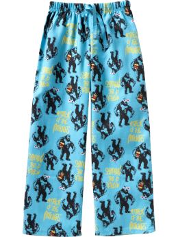 Boys Printed Flannel Sleep Bottoms