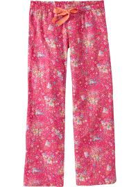 Women's Patterned Poplin Lounge Pants