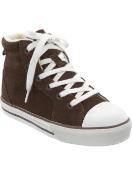 Boys: Boys Sherpa-Lined High-Top Sneakers - Mole
