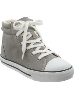 Boys: Boys Sherpa-Lined High-Top Sneakers - Urban Dwelling Gray