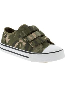 Boys: Boys Patterned Secure-Close Sneakers - Green Camo