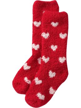Girls: Girls Patterned Chenille Socks - Red Heart