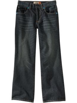 Boys: Boys Embroidered Lion Straight-Leg Jeans - Aragon