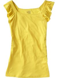 Women's Smocked Flutter-Sleeve Tops