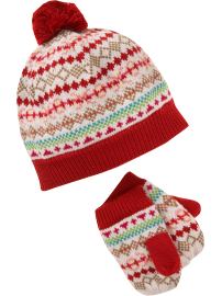 Fair Isle Hat & Mitten Sets for Baby