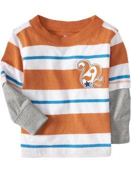 Striped 2-in-1 Graphic Tees for Baby