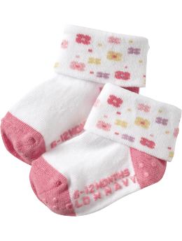 Printed Triple-Roll Socks for Baby
