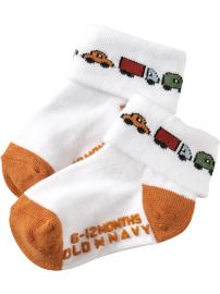 Printed Triple-Roll Socks for Baby