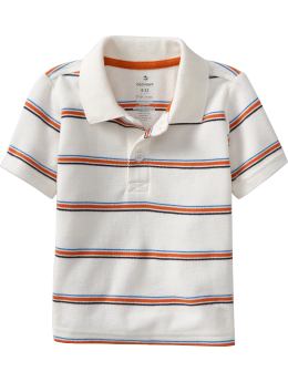 Baby Boys: Pique Polos for Baby - Marshmallow White