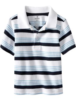Baby Boys: Multi-Stripe Pique Polos for Baby - Buenos Aires