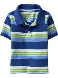 Multi-Stripe Pique Polos for Baby