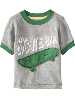 Baby Boys: Transportation Applique Tees for Baby - Heather Gray