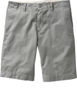 Men: Men's Plain-Front Twill Shorts (11 1/2") - Earl Gray