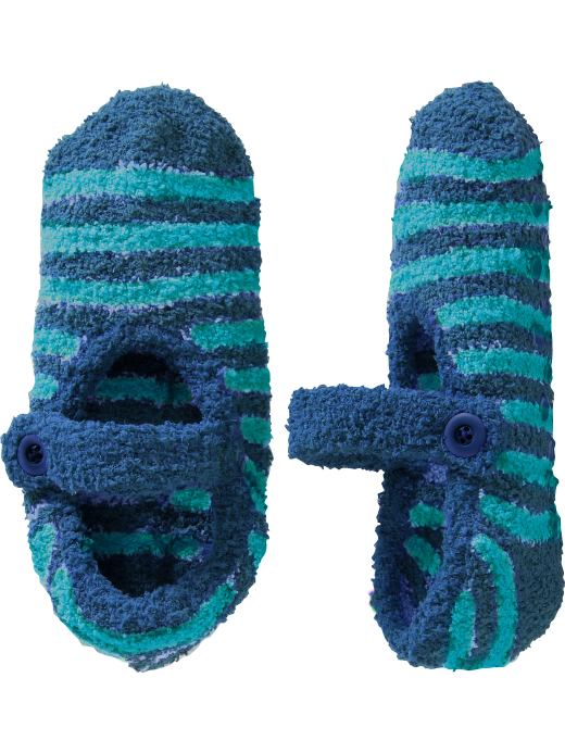 Women's Printed Chenille Mary-Jane Slippers