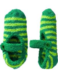 Women's Printed Chenille Mary-Jane Slippers