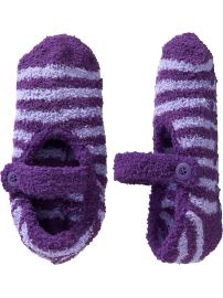 Womens Printed Chenille Mary-Jane Slippers Womens Printed Chenille Mary-Jane Slippers