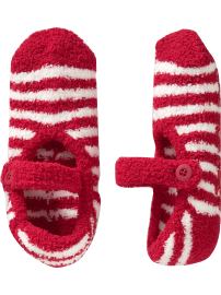 Women's Printed Chenille Mary-Jane Slippers