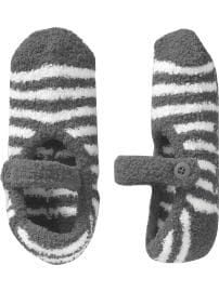 Women's Printed Chenille Mary-Jane Slippers