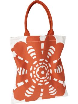Women: Women's Graphic Canvas Totes - Orange Flowers