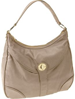 Women: Women's Large Faux-Leather Hobos - Chinchilla