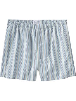 Men: Men's Patterned Boxers - Blue Stripe