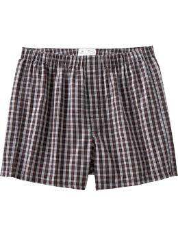 Men: Men's Patterned Boxers - Small Black Plaid