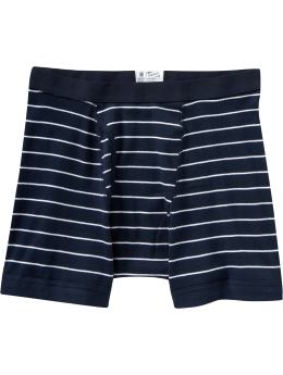 Men: Men's Striped Boxer Briefs - Blue Stripe