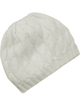 Women: Women's Cable-Knit Hats - Marshmallow
