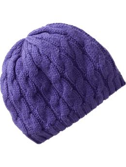 Women: Women's Cable-Knit Hats - Amethyst