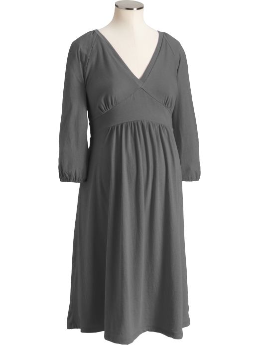Maternity: Maternity Jersey V-Neck Dresses - Pavement