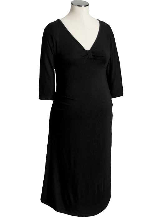 Maternity: Maternity Side-Shirred Jersey Dresses - Black Jack