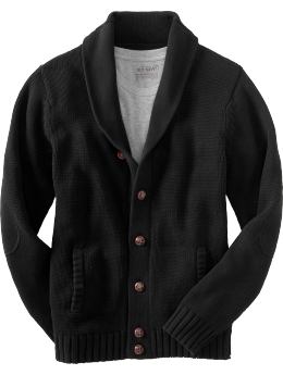 Men: Men's Shawl-Collar Cardigans - Black Jack