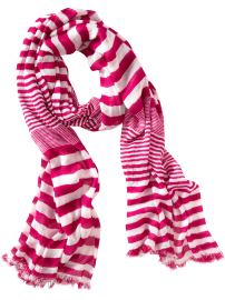Women�s Striped Gauze Scarves