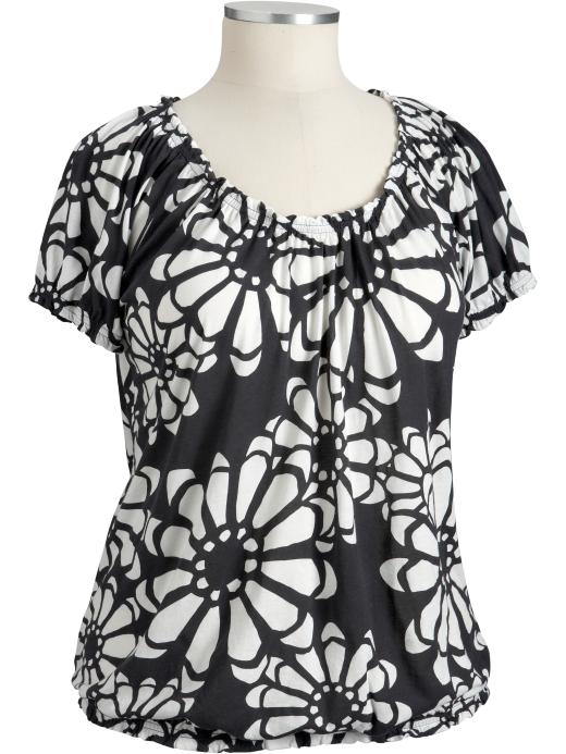 Old Navy Womens Plus Printed Blouson Tops