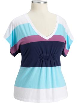 Women's Plus V-Neck Empire Tees