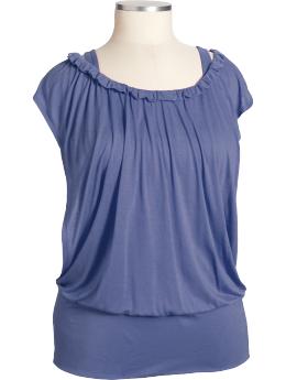 Women's Plus Ruffled Bubble Tops