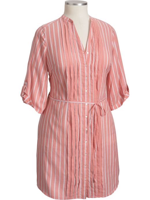 Plus Size Clothing, Plus Size Womens Clothing Old Navy Womens Plus Belted Stripe Shirt Dresses plus size dresses