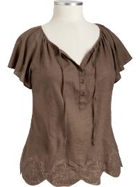 Women's Plus Embroidered Tops